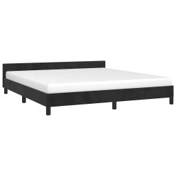vidaXL Bedframe zonder matras 180x200 cm fluweel zwart