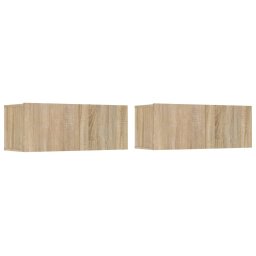 vidaXL 4-delige Tv-meubelset bewerkt hout sonoma eikenkleurig