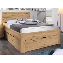 Bed SCARLETT 160x200 cm artisan eik met drie lades met hoofdeinde