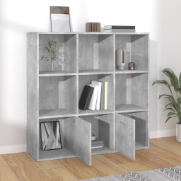 vidaXL Boekenkast 98x30x98 cm bewerkt hout betongrijs