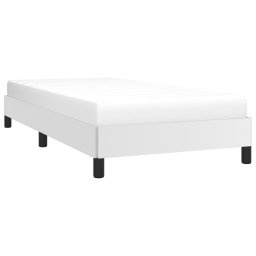 vidaXL Bedframe kunstleer wit 90x200 cm