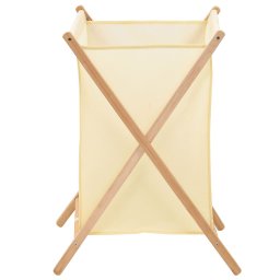 vidaXL Wasmand 42x41x64 cm cederhout en stof beige