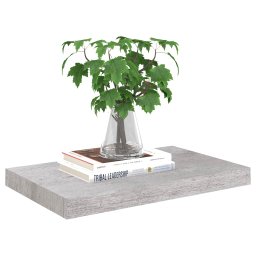vidaXL Wandschap zwevend 50x23,5x3,8 cm MDF betongrijs