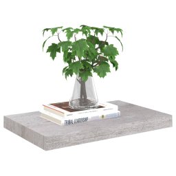 vidaXL Wandschap zwevend 50x23x3,8 cm MDF betongrijs