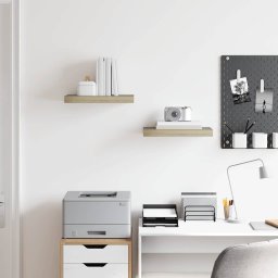 vidaXL Wandschappen zwevend 2 st 40x23,5x3,8 cm MDF eikenkleurig