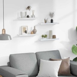 vidaXL Wandschappen 4 st 40x9x3 cm wit