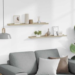 vidaXL Wandplanken 2 st Sonoma eiken 80x9x3 cm