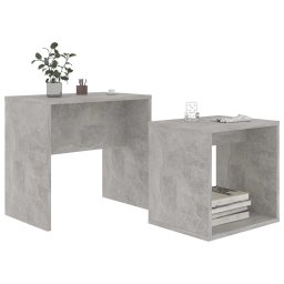 vidaXL Salontafelset 48x30x45 cm bewerkt hout betongrijs