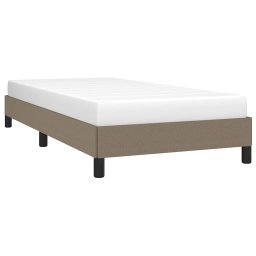 vidaXL Bedframe zonder matras 90x200 cm stof taupe