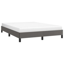 vidaXL Bedframe kunstleer grijs 140x190 cm