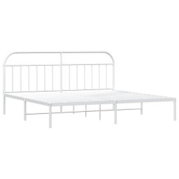 vidaXL Bedframe met hoofdbord metaal wit 200x200 cm