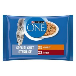 Purina ONE 4 x 85 g Kattenvoer - Sterilcat Kip und Rundvlees