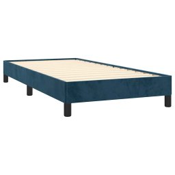 vidaXL Bedframe zonder matras 90x200 cm fluweel donkerblauw