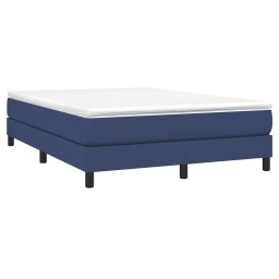 vidaXL Boxspring bed stof blauw 140x190 cm