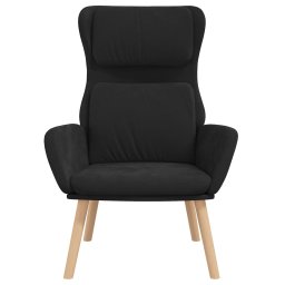 vidaXL Relaxstoel fluweel zwart
