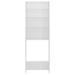 vidaXL Wasmachinekast 64x24x190 cm hoogglans wit