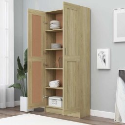 vidaXL Boekenkast 82,5x30,5x185,5 cm bewerkt hout sonoma eikenkleur