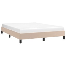 vidaXL Bedframe kunstleer cappuccinokleurig 140x200 cm