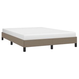vidaXL Bedframe zonder matras stof taupe 140x190 cm