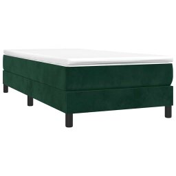 vidaXL Boxspring bed 100x200 cm fluweel donkergroen
