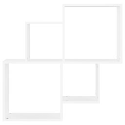 vidaXL Wandschap kubus 80x15x78,5 cm bewerkt hout wit