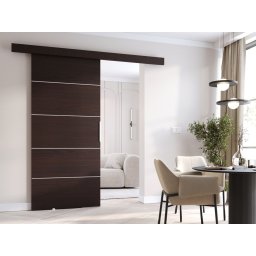 Schuifdeur CLOVIS 76 cm wengue
