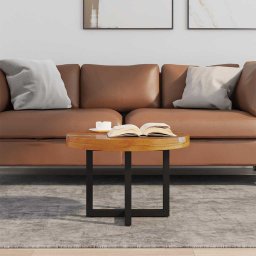vidaXL Salontafel massief teakhout hars 60 cm