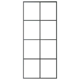 vidaXL Schuifdeur 90x205 cm ESG-glas en aluminium zwart