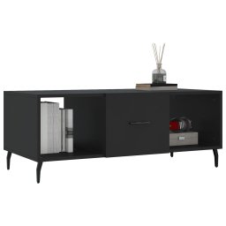 vidaXL Salontafel 102x50x40 cm bewerkt hout zwart