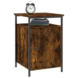 vidaXL Nachtkastje 40x42x60 cm bewerkt hout gerookt eikenkleurig