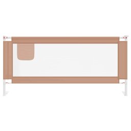 vidaXL Bedhekje peuter 200x25 cm stof taupe