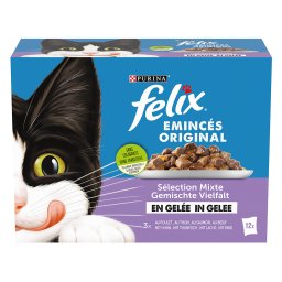 48x 85g Felix Zakjes in Gelei Gemengd Selectie Nat Kattenvoer