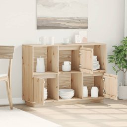 vidaXL Dressoir 110,5x35x80 cm massief grenenhout