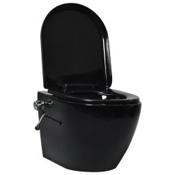 vidaXL Hangend toilet randloos met verborgen stortbak keramiek wit
