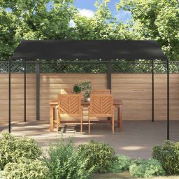 vidaXL Luifel 4x3 m 180 g/m² stof en staal antracietkleurig