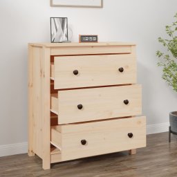 vidaXL Dressoir 70x35x80 cm massief grenenhout