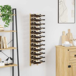 vidaXL Wijnrek voor 24 flessen wandmontage ijzer goudkleurig