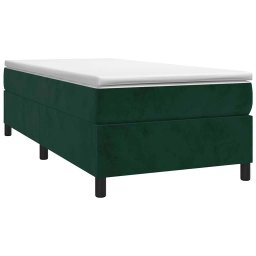 vidaXL Boxspring met matras fluweel donkergroen 90x200 cm
