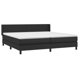 vidaXL Boxspring met matras kunstleer zwart 200x200 cm