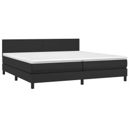 vidaXL Boxspring met matras en LED kunstleer zwart 200x200 cm