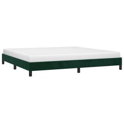 vidaXL Bedframe zonder matras 200x200 cm fluweel donkergroen