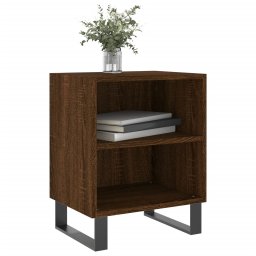 vidaXL Nachtkastjes 2 st 40x30x50 cm bewerkt hout bruin eikenkleur