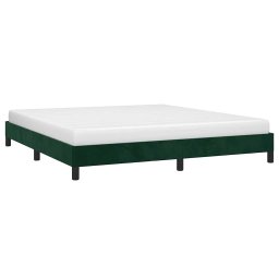 vidaXL Bedframe zonder matras 180x200 cm fluweel donkergroen