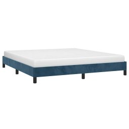 vidaXL Bedframe zonder matras 180x200 cm fluweel donkerblauw