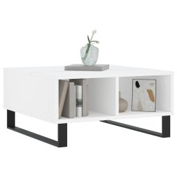 vidaXL Salontafel 60x60x30 cm bewerkt hout wit
