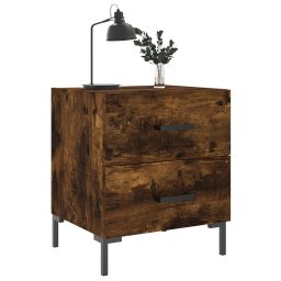 vidaXL Nachtkastjes 2 st 40x35x47,5 cm bewerkt hout gerookt eikenkleur