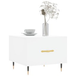 vidaXL Salontafel 50x50x40 cm bewerkt hout wit
