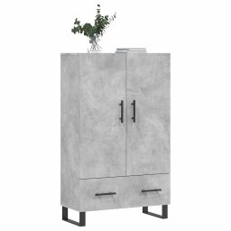 vidaXL Hoge kast 69,5x31x115 cm bewerkt hout betongrijs