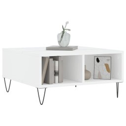 vidaXL Salontafel 60x60x30 cm bewerkt hout wit