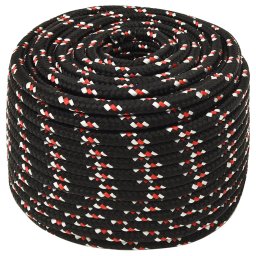 vidaXL Boot touw 14 mm 100 m polypropyleen zwart